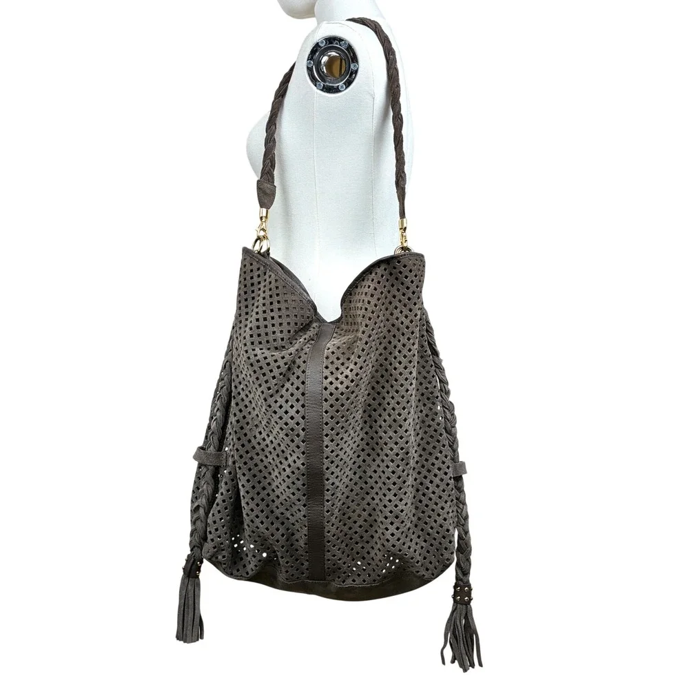 Hotel Particulier Italy Suede Bag Oversized Slouchy Genuine Leather Boho Luxury